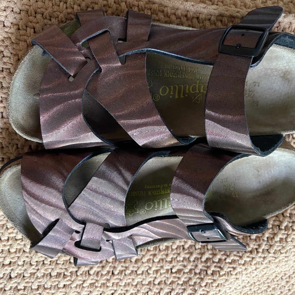 RARE PAPILLIO by Birkenstock PISA Womens Sandals in Shimmery Bronze - Picture 2 of 5